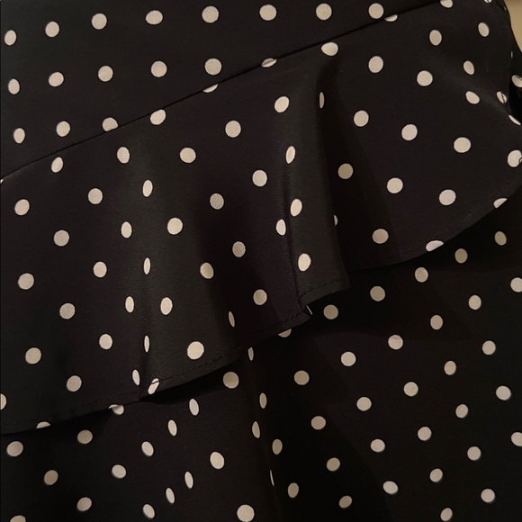 Ralph Lauren Black Polka Dot Ruffle Skirt - Picture 9 of 10